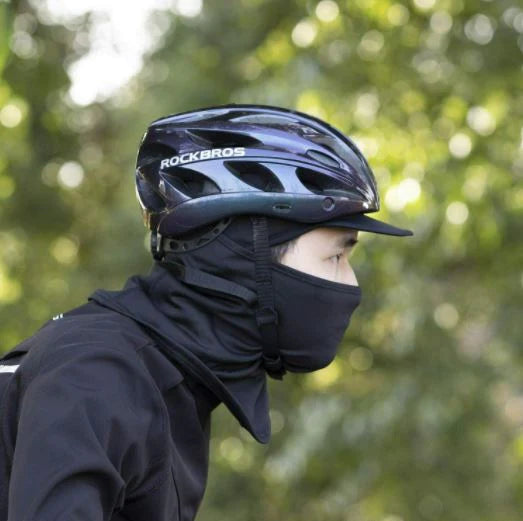ROCKBROS Cagoule Courte de Vélo - Masque Automne/Hiver Homme Femme Moto -  Coupe-Vent/Respirant/Élastique - Noir