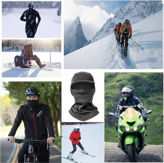 ROCKBROS Cagoule d'hiver Masque Cap chaud Bonnet vélo Masque moto –