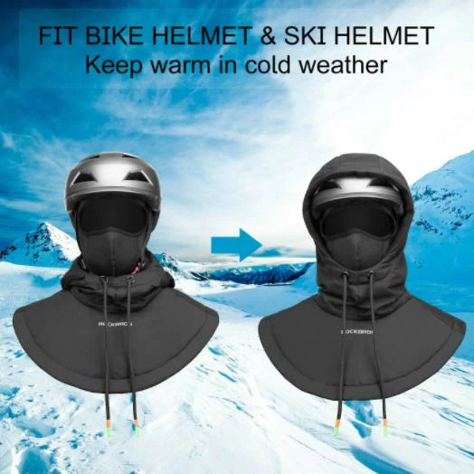 ROCKBROS Balaclava Masque de ski hiver Cagoule tempête Thermo Fleece Masque  moto