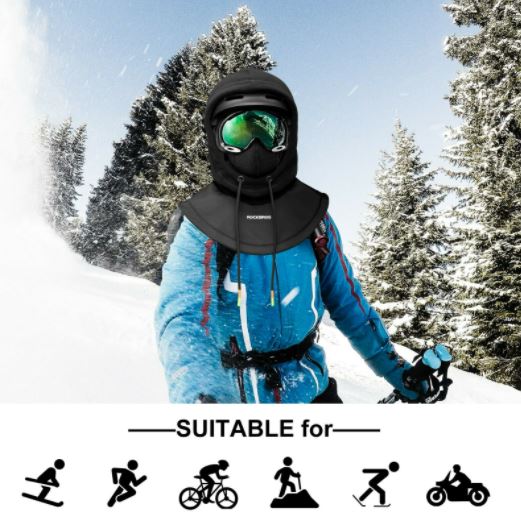 Cagoule d'hiver, masque facial, pour moto, ski, tissu tubulaire, protection  buccale
