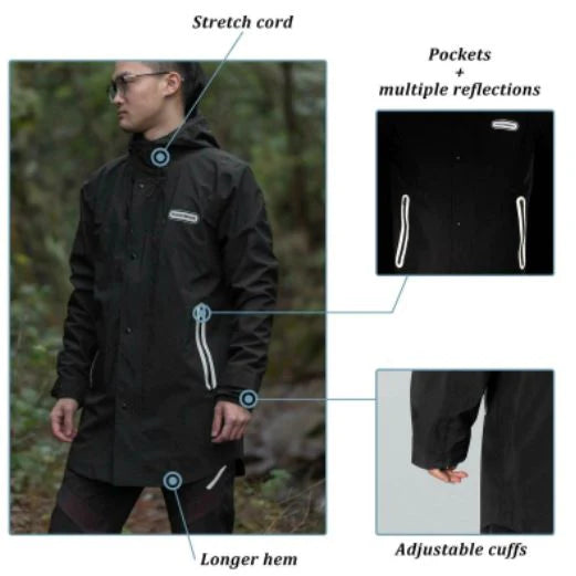 ROCKBROS Imperméable Veste de pluie Imperméable au vent