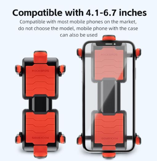 ROCKBROS support téléphone portable vélo support moto guidon 360° smartphone universel