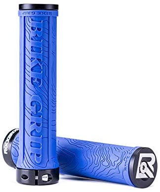 ROCKBROS Poignées de Guidon de Vélo 22mm Caoutchouc Antidérapant Bleu