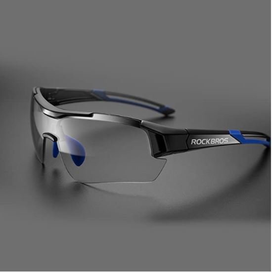 ROCKBROS 10111 Lunettes de soleil Lunettes de cyclisme photochromatiques Bleu