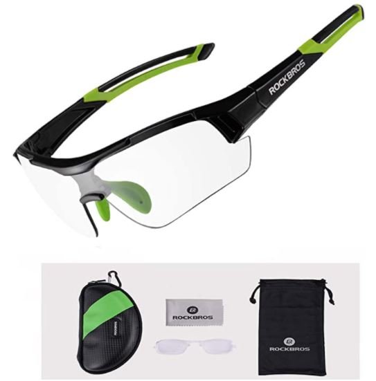 ROCKBROS 10111 Lunettes de soleil Lunettes de cyclisme photochromatiques Bleu