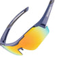 ROCKBROS 10117 Lunettes de cyclisme Lunettes de soleil polarisées Bleu (Verres rouges)