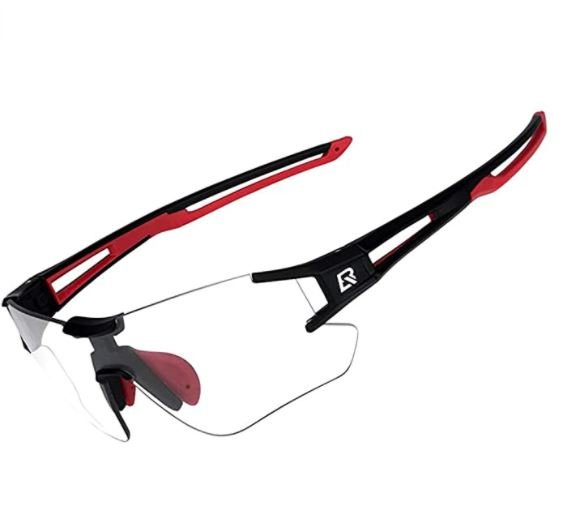 ROCKBROS 10125 Lunettes Vélo Photochromiques Transparent Photochromique Blanc