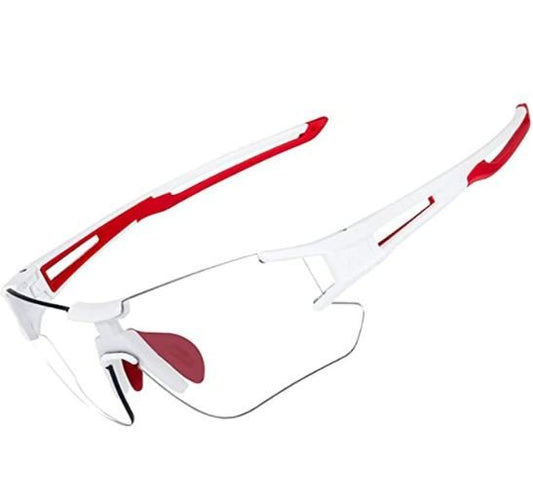 ROCKBROS 10125 Lunettes Vélo Photochromiques Transparent Photochromique Blanc