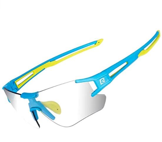 ROCKBROS 10125 Lunettes Vélo Photochromiques Transparent Photochromique Blanc