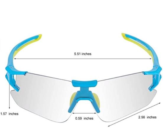 ROCKBROS 10125 Lunettes Vélo Photochromiques Transparent Photochromique Blanc