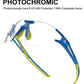 ROCKBROS 10125 Lunettes Vélo Photochromiques Transparent Photochromique Blanc