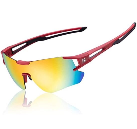 ROCKBROS 10129 Lunettes de soleil polarisées sans monture Bleu