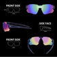 ROCKBROS 10129 Lunettes de soleil polarisées sans monture Bleu