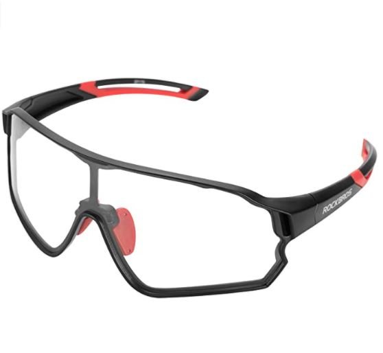 ROCKBROS 10135 Lunettes de cyclisme photochromiques UV400 Transparent Auto-teintant