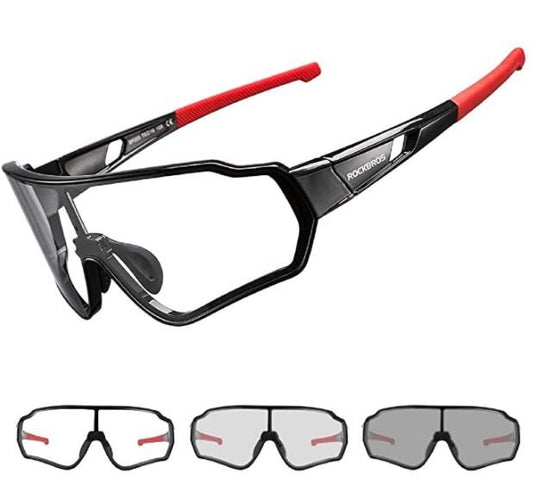 ROCKBROS 10161 Lunettes de Soleil Photochromiques Vélo Protection UV400