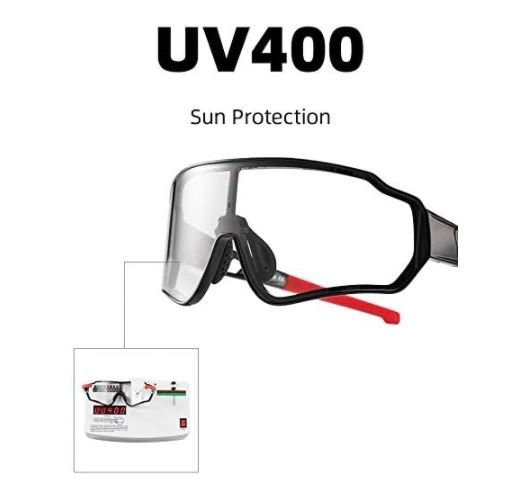 ROCKBROS 10161 Lunettes de Soleil Photochromiques Vélo Protection UV400