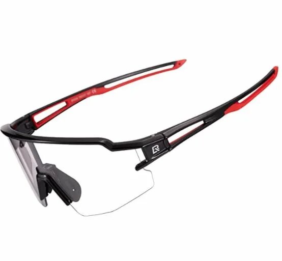 ROCKBROS 10172 Lunettes de soleil photochromatiques Lunettes de vélo Blanc