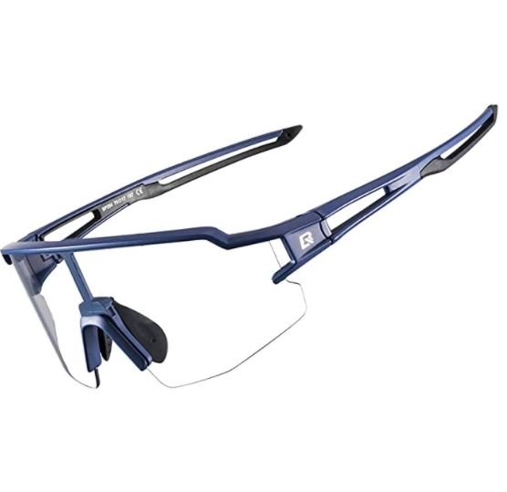 ROCKBROS 10172 Lunettes de soleil photochromatiques Lunettes de vélo Blanc