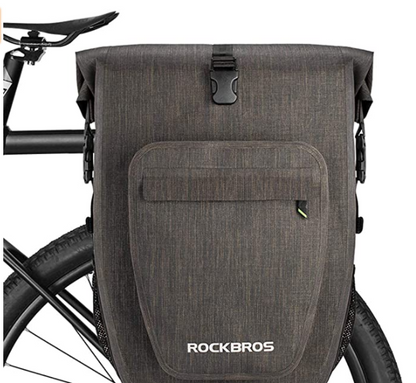 ROCKBROS AS-001-2BK Sac de transport arrière pour vélo 100% étanche 20-27L Noir