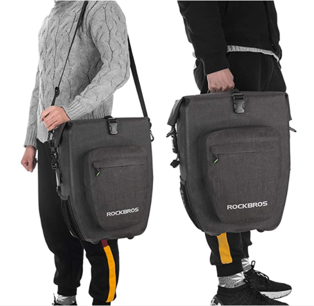 ROCKBROS AS-001-2BK Sac de transport arrière pour vélo 100% étanche 20-27L Noir