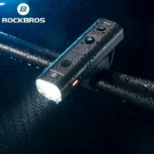 ROCKBROS vélo lumière housse de pluie USB LED 2000mAh lampe frontale phare