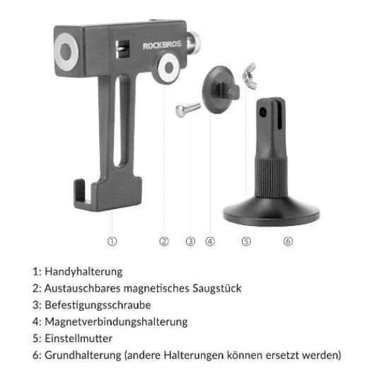 ROCKBROS support de téléphone portable aimant multifonctionnel support de téléphone portable universel