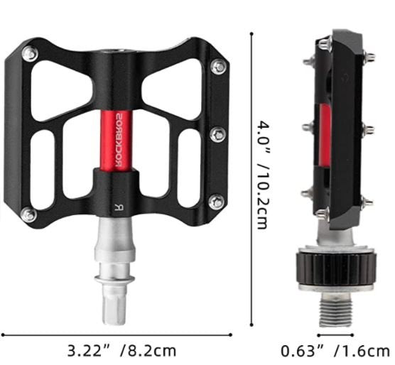 ROCKBROS K3462F-BK Pédales à dégagement rapide en aluminium 9/16 pouces noir