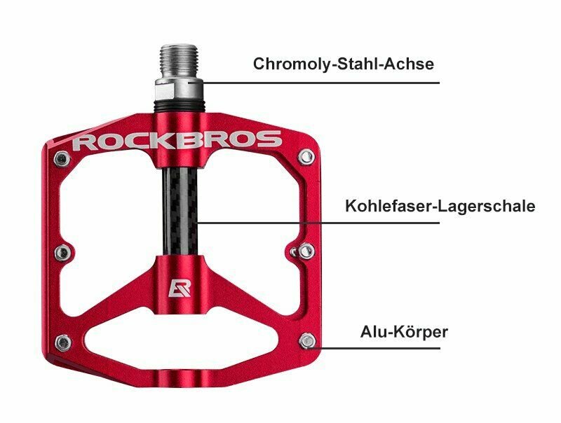 ROCKBROS Pédales VTT 6 broches noir