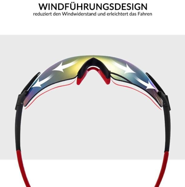 ROCKBROS Lunettes de vélo polarisées sans cadre Lunettes de soleil Lunettes de vélo UV400