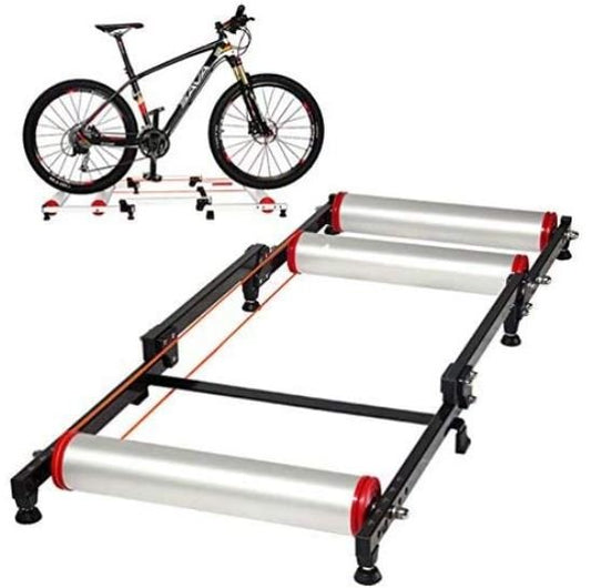 ROCKBROS roller trainer vélo de course home trainer volant d'inertie pliable pour 16-28 pouces noir et argent