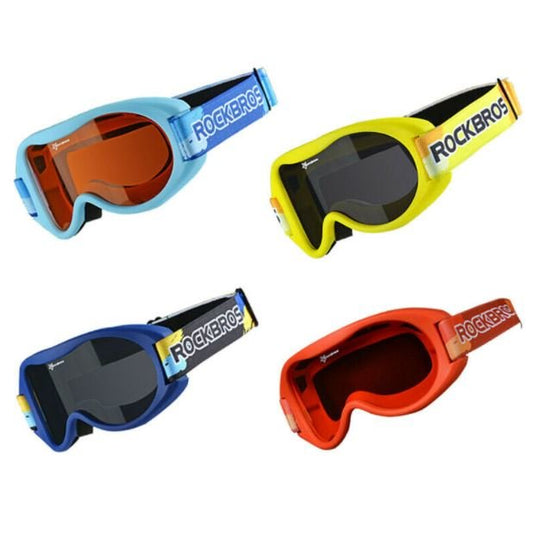 ROCKBROS Lunettes de ski pour femme homme enfant Lunettes de ski d'hiver anti-buée Bleu (enfants)