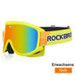 ROCKBROS Lunettes de ski pour femme homme enfant Lunettes de ski d'hiver anti-buée Bleu (enfants)