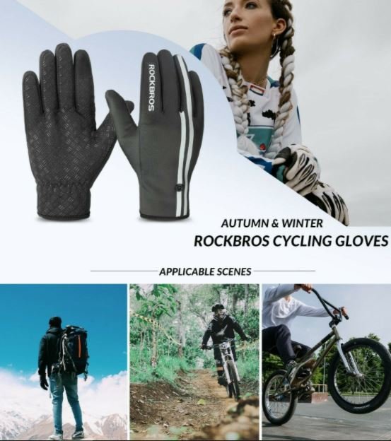 ROCKBROS gants complets gants de cyclisme cyclisme écran tactile vélo de route M