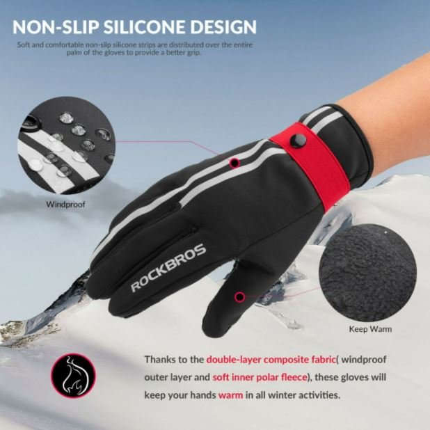 ROCKBROS gants complets gants de cyclisme cyclisme écran tactile vélo de route M