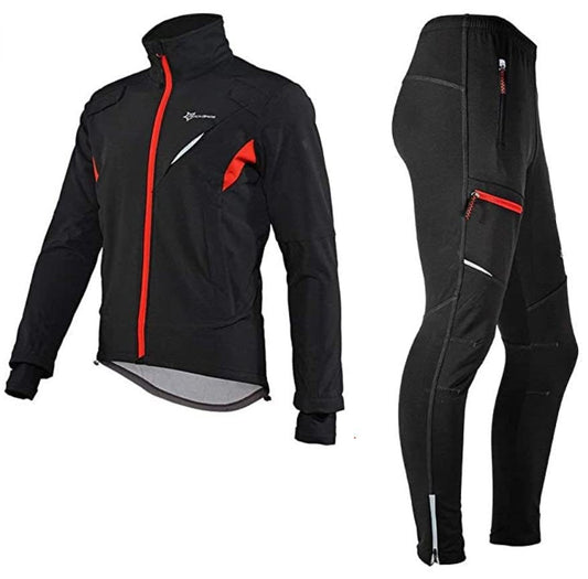 ROCKBROS Ensemble de veste et pantalons de cyclisme d'hiver