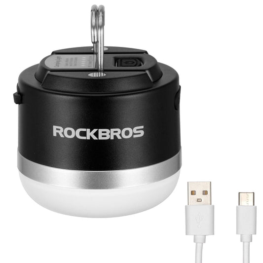 ROCKBROS Lanterne de Camping en Plein Air USB Lampes de Poche 600 Lumens IPX65 LED Batterie Rechargeable